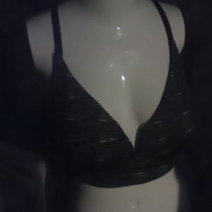 Black and white sports bra